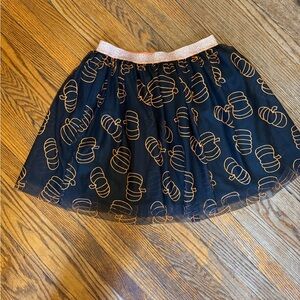 Cat & Jack Black Skirt with Orange Pattern
